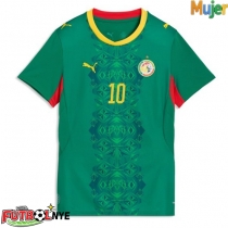 Camiseta Senegal Sadio Mane #10 Visitante Equipación para mujer Mundial 2026 manga corta